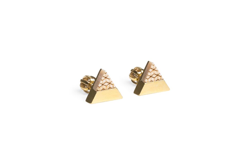 Luxusní zlaté náušnice Liti Earrings Triangle