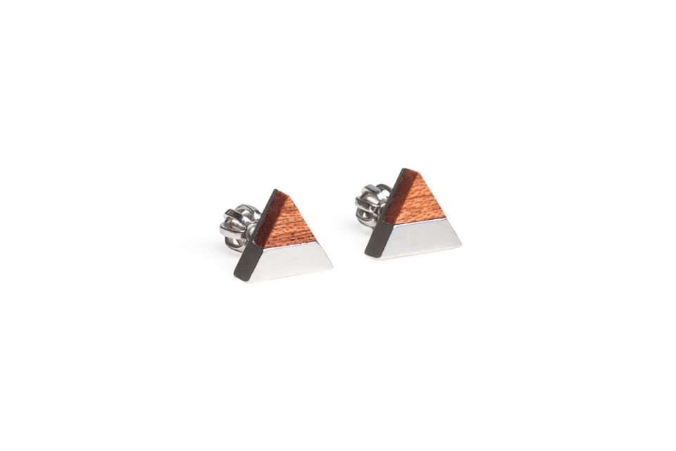 Luxusní stříbrné náušnice Rubi Earrings Triangle