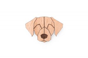 Dřevěná brož Labrador Brooch