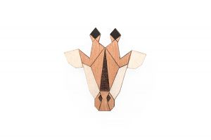 Dřevěná brož Giraffe Brooch