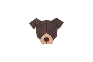 Dřevěná brož American Pit Bull Terrier Brooch