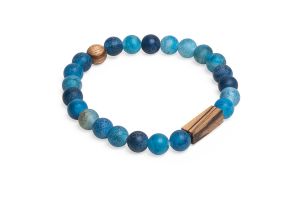 Korálkový náramek Aqua Zebrano Bracelet