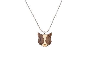 Dřevěný přívěsek Grey Cat Pendant