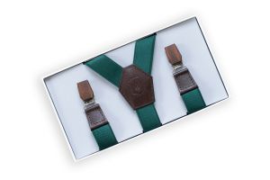 Kšandy Forest Green Suspenders