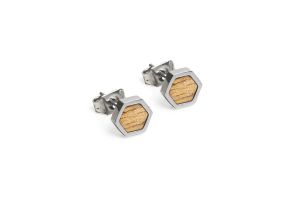 Kovové náušnice Lini Earrings Hexagon