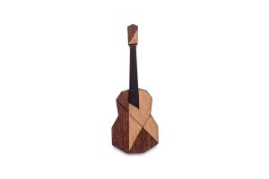 Dřevěná brož Guitar Brooch