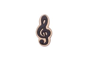 Dřevěná brož Treble Clef Brooch