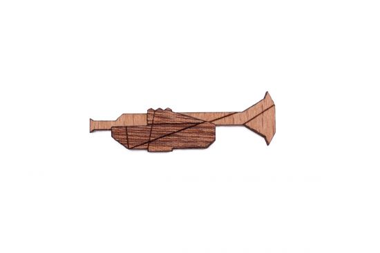 Dřevěná brož Trumpet Brooch