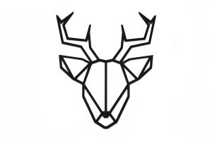 Dřevěná dekorace Deer Siluette