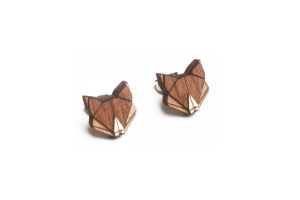 Dřevěné náušnice Fox Earrings