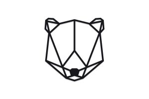 Dřevěná dekorace Bear Siluette
