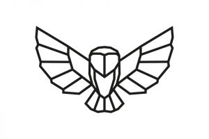 Dřevěná dekorace Owl Siluette