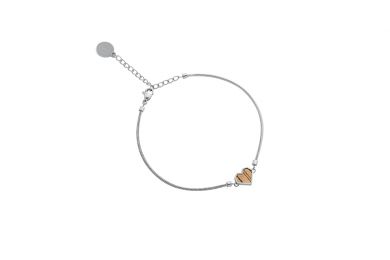 Kovový náramek Lini Bracelet Heart XS/S 14-18 cm