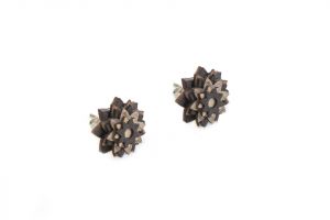  Dřevěné náušnice African Flower Earrings