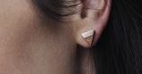Kovové náušnice Rea Earrings Triangle