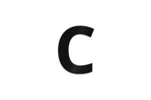 Dřevěné písmeno Letter C