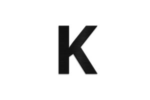 Dřevěné písmeno Letter K