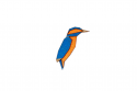 Dřevěná brož Kingfisher Brooch