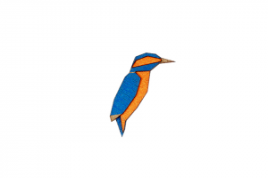 Dřevěná brož Kingfisher Brooch