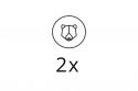 2x Steel Brooch