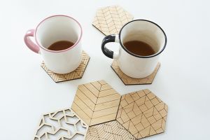 Dřevěné podložky Deco Coasters