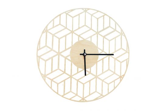 Dřevěné hodiny Cube Clock