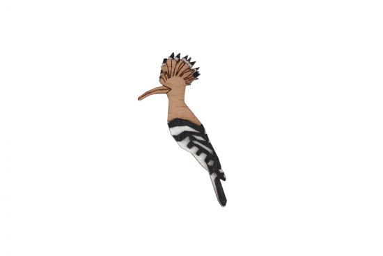 Dřevěná brož Hoopoe Brooch