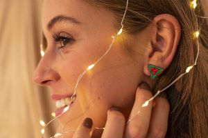 Dřevěné náušnice Holly Earrings