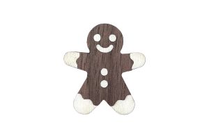 Dřevěná brož Gingerbread Brooch