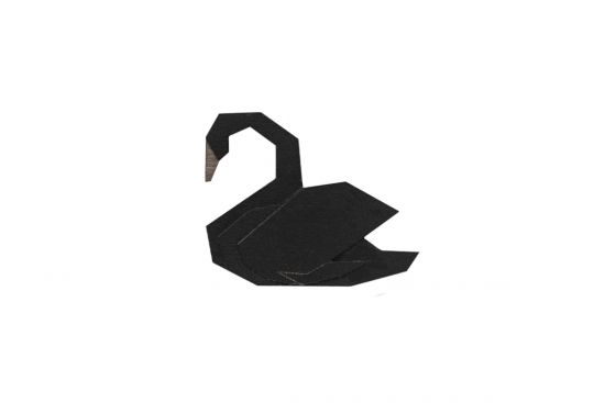Dřevěná brož Black Swan Brooch