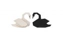 Dřevěná brož Black Swan Brooch