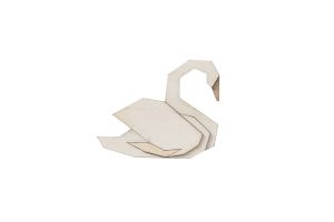 Dřevěná brož White Swan Brooch