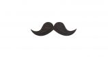 Dřevěná brož Moustache Brooch