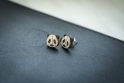Dřevěné náušnice Panda Earrings