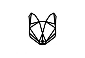 Dřevěná dekorace Baby Fox Siluette