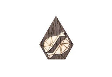 Dřevěná brož Pisces Brooch