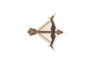 Dřevěná brož Sagittarius Brooch