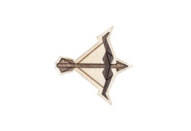 Dřevěná brož Sagittarius Brooch