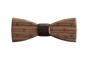 Dřevěný motýlek Wolf Bow Tie