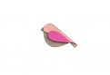 Dřevěná brož Pink Bird Brooch