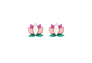 Pink Lotus Earrings
