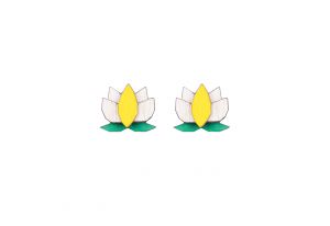 Yellow Lotus Earrings