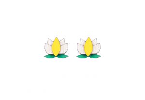 Yellow Lotus Earrings
