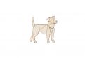 Dřevěná brož Walking Lightdog Brooch