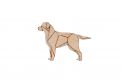 Dřevěná brož Walking Labrador Brooch