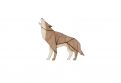 Dřevěná brož Walking Wolf Brooch
