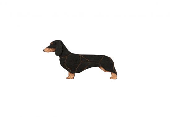 Dřevěná brož Walking Dachshund Brooch