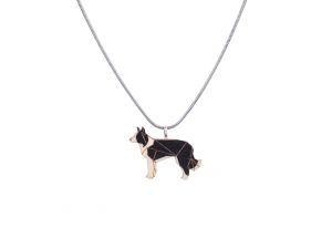 Dřevěný přívěsek Walking Collie Pendant