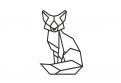 Dřevěná dekorace Sitting Fox Siluette