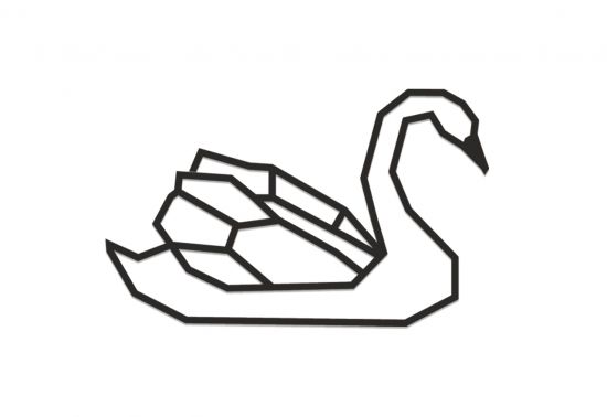 Dřevěná dekorace Swan Siluette